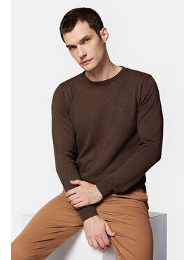 Lancerto Lancerto Sweter Tony SW073223000074 Brązowy Regular Fit