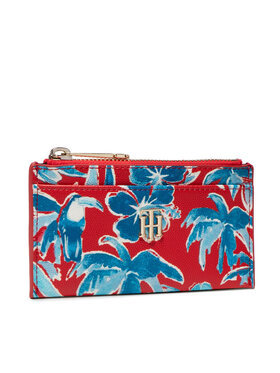 Tommy Hilfiger Tommy Hilfiger Custodie per carte di credito Th Timeless Cc Holder Print AW0AW11779 Rosso
