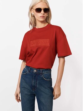 La Mania La Mania T-Shirt ALISA Czerwony ciemny Basic Fit