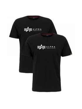 Alpha Industries Alpha Industries Souprava triček AI.118534-03 Černá Regular Fit