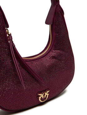 PINKO Ročna Torba Brioche Hobo Mini AI 24-25 PLTT 101433 A159 Bordo Rdeča