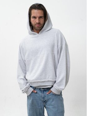Jigga Wear Jigga Wear Bluza SZEROKA, LUŹNA 130371 Szary Boxy Fit