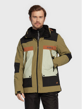 4F 4F Kurtka snowboardowa H4Z22-KUMS003 Zielony Regular Fit