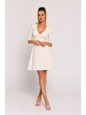 Made of Emotion Made of Emotion Večerné šaty M786 Écru Generous Fit