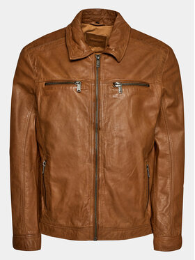 Mustang Mustang Giacca di pelle William 9920607 Marrone Regular Fit