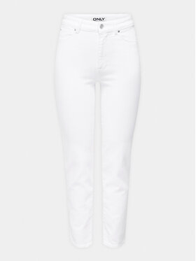 ONLY Jeans Hlače Emily 15292435 Bela Straight Fit