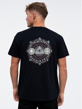 MyStars MyStars T-Shirt Koszulka Z Krótkim Rękawem Pictogram Czarny Regular Fit