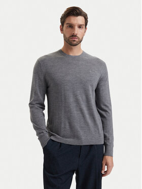 Calvin Klein Calvin Klein Sweter LV04LB305G Szary Regular Fit