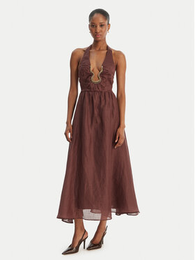 Bardot Bardot Φόρεμα κοκτέιλ Cavarly 60361DB Καφέ Regular Fit