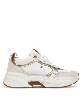 Tommy Hilfiger Tommy Hilfiger Laisvalaikio batai Th Chunky Runner Metallic FW0FW09204 Écru