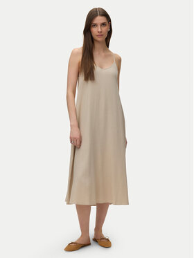 Vero Moda Vero Moda Letní šaty Emilo 10340519 Béžová Loose Fit