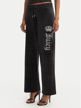 Juicy Couture Juicy Couture Pantaloni trening Gothic Crown JCBBJ126806 Negru Straight Leg