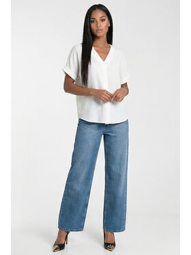 FIGL FIGL Bluzka M1321 Biały Regular Fit