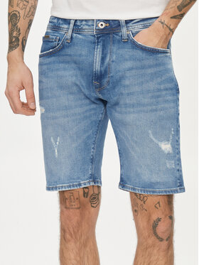 Pepe Jeans Pepe Jeans Szorty jeansowe Taper Short PM801084RH7 Niebieski Regular Fit