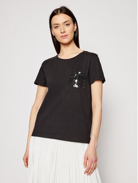 DKNY DKNY Tričko P0RAOC2R Čierna Regular Fit