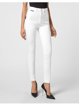 PHILIPP PLEIN PHILIPP PLEIN Jeansy 30435 Bílá Slim Fit