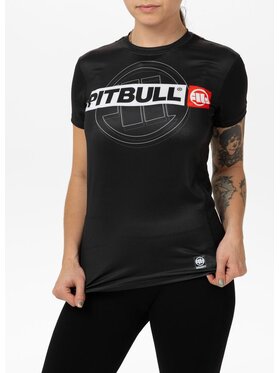 PITBULL PITBULL T-Shirt Koszulka sportowa damska Mesh HILLTOP SPORTS S Czarny Regular Fit