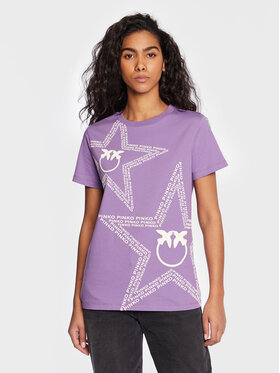 Pinko Pinko T-shirt Acquasparta 100353 A0KH Viola Regular Fit