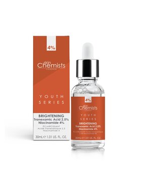 skinChemists skinChemists Serum rozświetlające z 2,5% kwasem traneksamowym i 4% niacynamidem 30 ml Serum