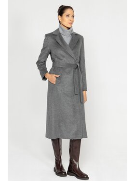 Deni Cler Milano Deni Cler Milano Płaszcz W-DC-8051-D5-F1-88-1 Szary Regular Fit