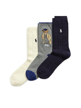 Polo Ralph Lauren Polo Ralph Lauren Σετ 3 ζευγάρια ψηλές κάλτσες γυναικείες 455982948001 Έγχρωμο