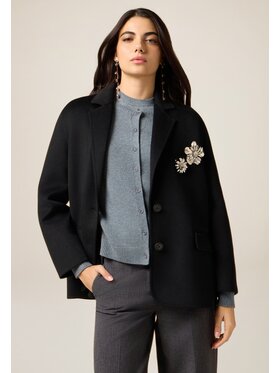 Oltre Oltre Cappotto di lana R207J000297N033 Nero Baggy Fit