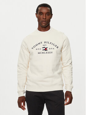 Tommy Hilfiger Tommy Hilfiger Sweatshirt MW0MW35526 Écru Regular Fit