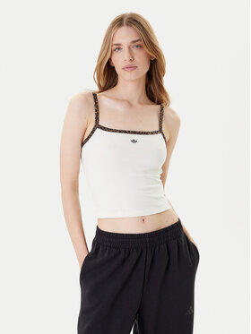 adidas adidas Top Leopard JW7309 Bijela Slim Fit