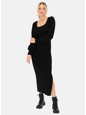 L’AF L’AF Sukienka dzianinowa Bella Czarny Slim Fit
