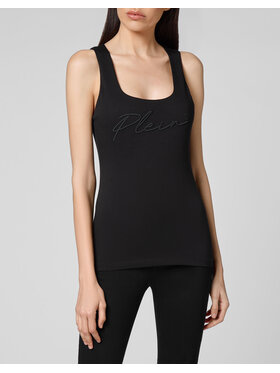 PHILIPP PLEIN PHILIPP PLEIN Tank top 7397 Czarny Skin Tight Fit