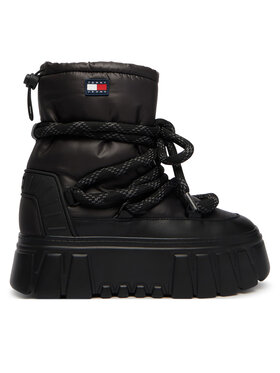 Tommy Jeans Tommy Jeans Апрески Tjw Platform Nylon Snowboot Wl EN0EN03163 Черен