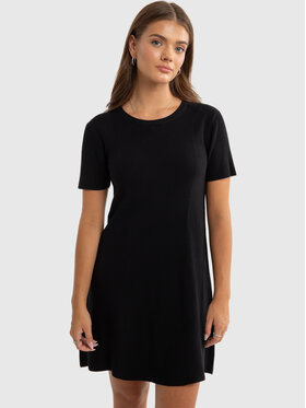 BIG STAR BIG STAR Sukienka dzianinowa MAXINARA Czarny Basic Fit