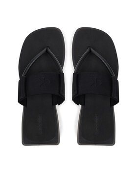 Calvin Klein Jeans Calvin Klein Jeans Japanke Sq Low Wedge Sandal Rope YW0YW01717 Crna
