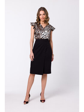 Stylove Stylove Spódnica midi S343 Czarny Regular Fit