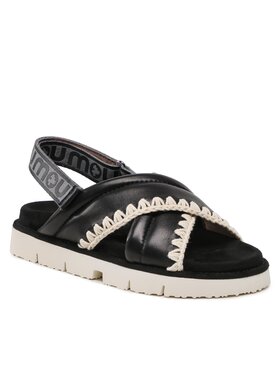Mou Mou Sandale New Bio # 03 Criss-Cross Upper SW461004C Crna