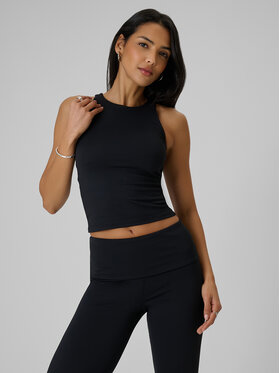 4F 4F Top ESSENTIAL 4 Czarny Slim Fit