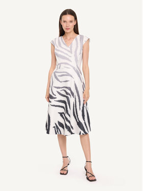 KMX KMX Sukienka letnia 924310009 Écru Flare Fit