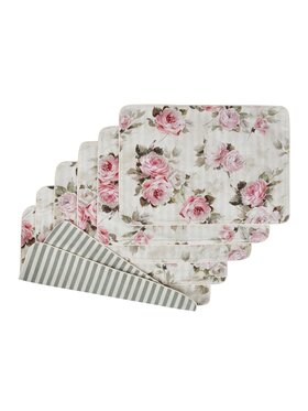 Roseberry Home Roseberry Home Podkładka na stół dwustronna Roselle & Stripes Różowy