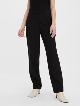 Vero Moda Vero Moda Kalhoty z materiálu Zelda 10261257 Černá Straight Fit