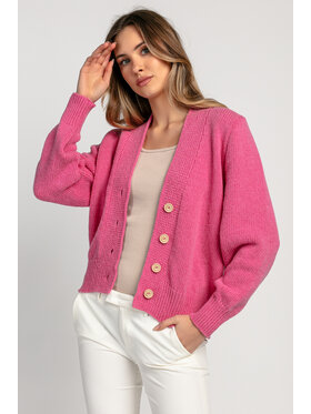 Fobya Fobya Kardigan F1710 Różowy Basic Fit