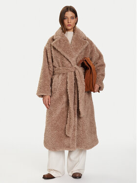 Eleh Eleh Cappotto in shearling EFW250251 Beige Regular Fit
