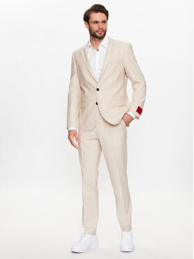Hugo Hugo Oblek 50491045 Béžová Slim Fit