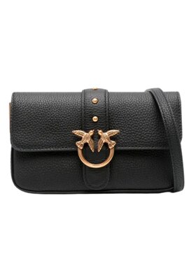 PINKO PINKO Σάκος Love one slouchy baby bottalato soft Μαύρο