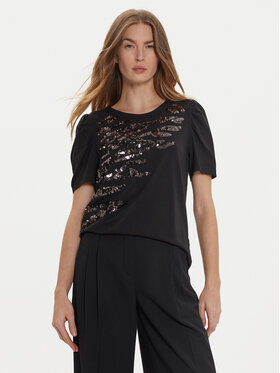 DKNY DKNY Tričko P4MHTXVW Čierna Regular Fit
