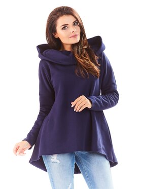 Awama Awama Bluza A200 Granatowy Basic Fit