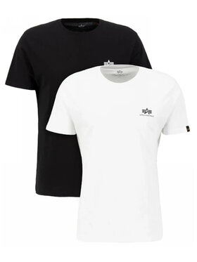 Alpha Industries Alpha Industries Komplet 2 t-shirtów AI.258500-95 Biały Basic Fit