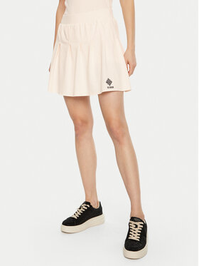 Guess Guess Spódnica mini V5RD00 KCOK1 Kremowy Regular Fit