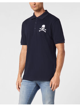 PHILIPP PLEIN PHILIPP PLEIN Polokošeľa 9407 Modrá Slim Fit
