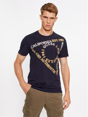 Guess Guess Tričko M3BI13 I3Z14 Modrá Slim Fit