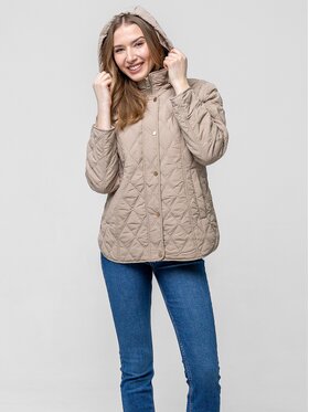 Perso Perso Kurtka przejściowa BLE268018F Beżowy Regular Fit